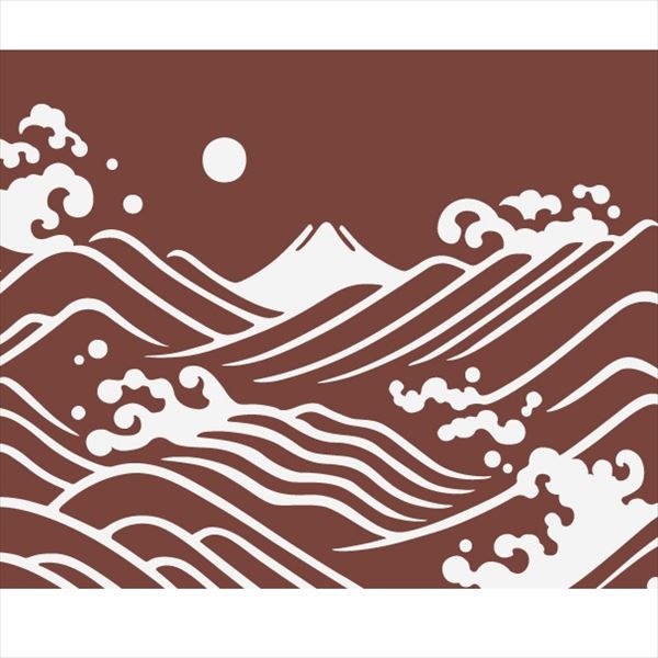 東京ステッカー 高級ウォールステッカー 和風 荒波に富士 Lサイズ ＊TS0030-GL 若草色 『おしゃれ かわいい』 『壁 シール』 