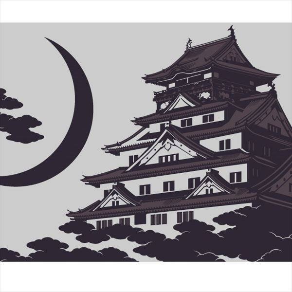 東京ステッカー 高級ウォールステッカー 和風 大阪城 Lサイズ ＊TS0049-EL 赤紅 『おしゃれ かわいい』 『壁 シール』 