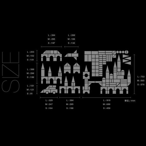 東京ステッカー 高級ウォールステッカー キッズ 積み木遊び Lサイズ ＊TS0029-DL レッド 『おしゃれ かわいい』 『壁 シール』 