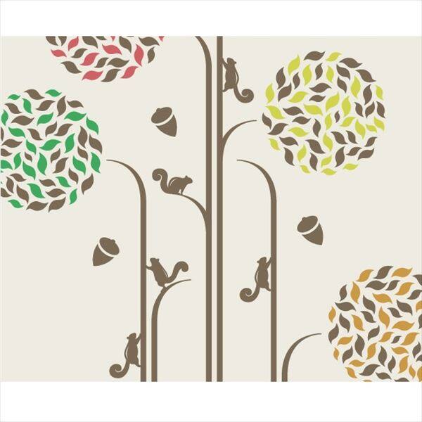 東京ステッカー 高級ウォールステッカー キッズ ドングリ探し Lサイズ ＊TS0005-AL ベーシック 『おしゃれ かわいい』 『壁 シール』 