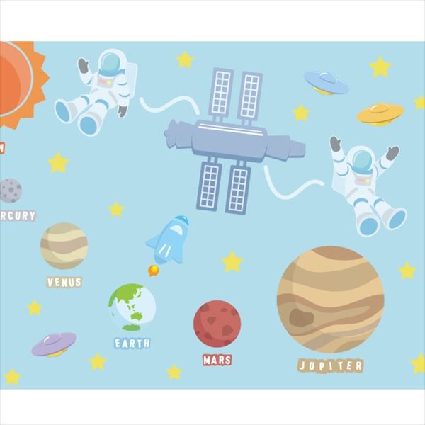 東京ステッカー 高級ウォールステッカー キッズ 宇宙旅行 Sサイズ ＊TS0025-AS 『おしゃれ かわいい』 『壁 シール』 