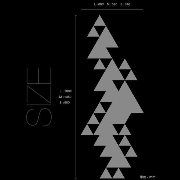 東京ステッカー 高級ウォールステッカー グラフィックアート トライアングル Sサイズ ＊TS0015-AS ブラック 『おしゃれ かわいい』 『壁 シール』 