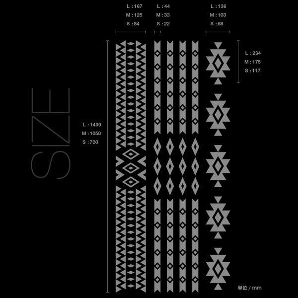 東京ステッカー 高級ウォールステッカー グラフィックアート トライバル Sサイズ ＊TS0016-HS ブラック 『おしゃれ かわいい』 『壁 シール』 