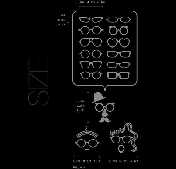 東京ステッカー 高級ウォールステッカー グラフィックアート メガネ Sサイズ ＊TS0048-AS ベーシック 『おしゃれ かわいい』 『壁 シール』 