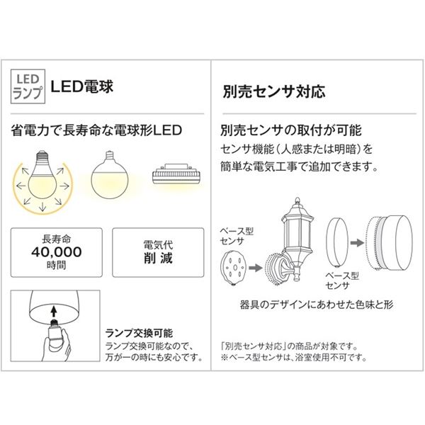 オーデリック ポーチライト # OG 041 292LCR 別売センサ対応 