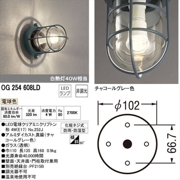 オーデリック ポーチライト # OG 254 608LD 