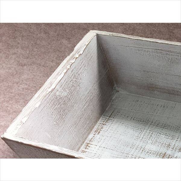 ヘルメス ウレタンウッド アンティークBOX 小 WB-S （W) シャビーホワイト シャビーホワイト