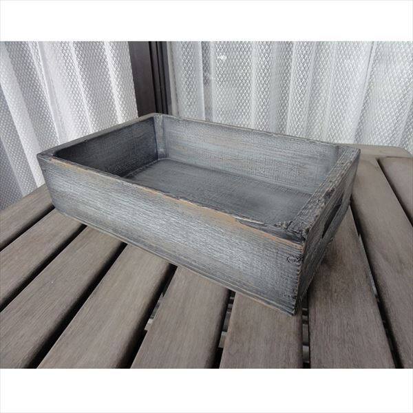 ヘルメス ウレタンウッド アンティークBOX 小 WB-S （B） シャビーブルー シャビーブルー