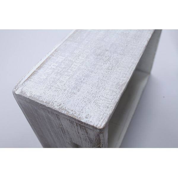 ヘルメス ウレタンウッド アンティークBOX 大 WB-L （W) シャビーホワイト シャビーホワイト