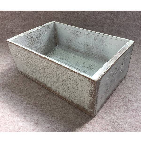 ヘルメス ウレタンウッド アンティークBOX 大 WB-L （W) シャビーホワイト シャビーホワイト