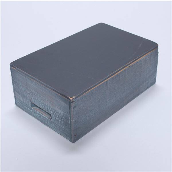 ヘルメス ウレタンウッド アンティークBOX 大 WB-L （B） シャビーブルー シャビーブルー