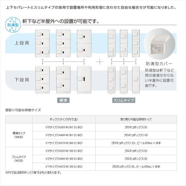 個人宅配送不可　神栄ホームクリエイト 宅配ボックス （ダイヤル錠式） 上段用・防滴型仕様 SK-CBX-413-WC 集合住宅・マンション向け　 