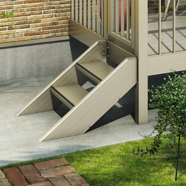 YKKAP ルシアスバルコニー オプション アルミ階段（2段） 高さ451～675ｍｍ用 階段幅：692ｍｍ 