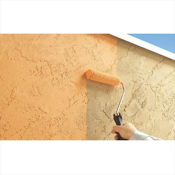 【法人様限定商品 個人宅・現場配送不可】四国化成 エコ美ウォール 外装用 耐水タイプ ローラーで簡単施工 『ぬるもり ブロック塀向け リフォーム DIY 塗装』 萱草色～かんぞういろ