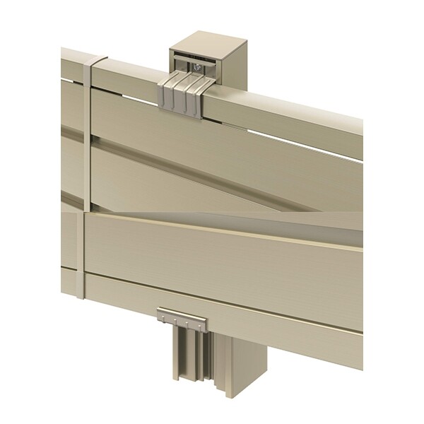 三協アルミ レジリア 3段フリー支柱 上下取り付け金具 『アルミフェンス 柵 』 