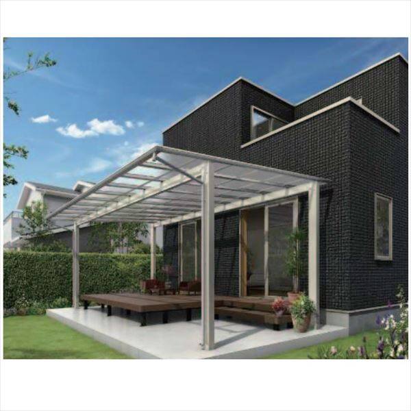 『全国配送』 YKK エフルージュ FIRST 大型テラス 独立タイプ 60×30 ポリカーボネート屋根 高さ2355mm JTC-D3060MV- 木調色 後付け 木調色