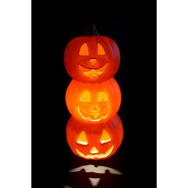 友愛玩具 パンプキンランタンL パンプキン3連ランタン46cm HW-2013 『ハロウィン 飾り付け カボチャ かわいい』 