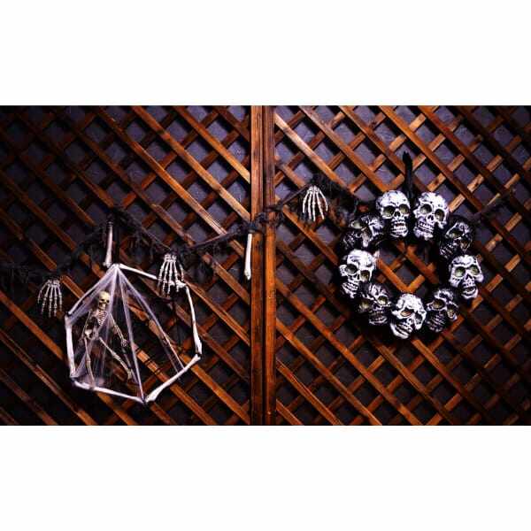 友愛玩具 スケアリーリース ボーンリース(スパイダーウェブ) HW-1461 『ハロウィン 飾り付け カボチャ かわいい』 