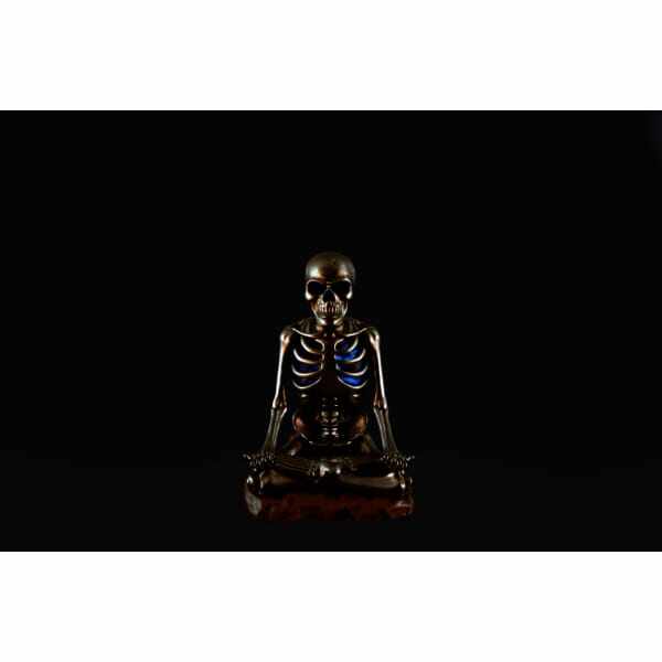 友愛玩具 スカルデコレーション メタリック瞑想ドクロ(ライト付) HW-1173 『ハロウィン 飾り付け カボチャ かわいい』 