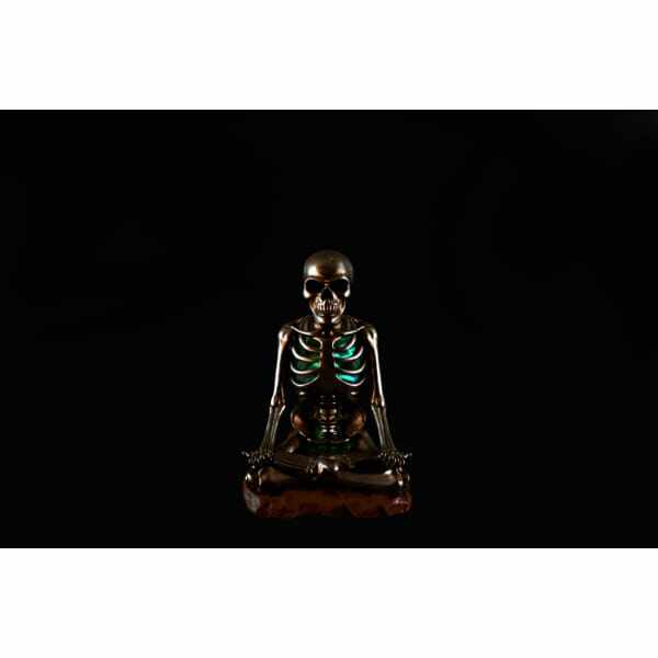 友愛玩具 スカルデコレーション メタリック瞑想ドクロ(ライト付) HW-1173 『ハロウィン 飾り付け カボチャ かわいい』 