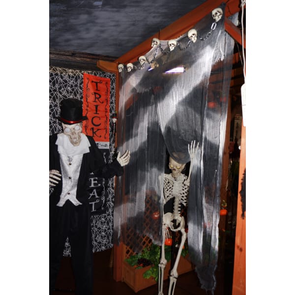 友愛玩具 ドクロカーテン ドクロカーテン(ブラック) HW-1317BK 『ハロウィン 飾り付け カボチャ かわいい』 
