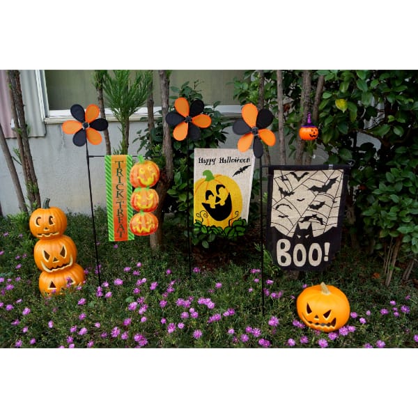 友愛玩具 風車付きフラッグデコレーション ハロウィンフラッグ(コウモリ) HW-1506 『ハロウィン 飾り付け カボチャ かわいい』 