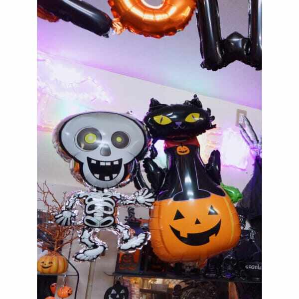 友愛玩具 バルーンディスプレイ バルーンディスプレイ2pcsセット(キャット&パンプキン) HW-1091CA 『ハロウィン 飾り付け カボチャ かわいい』 