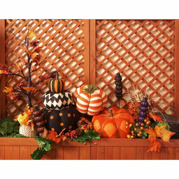 友愛玩具 パターンパンプキン ファブリックパンプキン(ダイヤ) SA-1010 『ハロウィン 飾り付け カボチャ かわいい』 