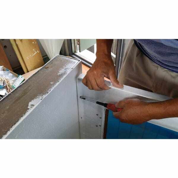 テック堂（マリーンテック）　ガーデンシンク　架台　前パネル　チーク扉　1300用 