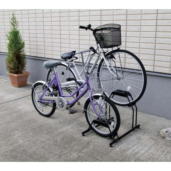 アイリスオーヤマ 自転車スタンド BYS-2-R ブラック