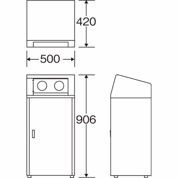 山崎産業(CONDOR) リサイクルボックス F-2 アイボリー YW-75L-ID-IV 