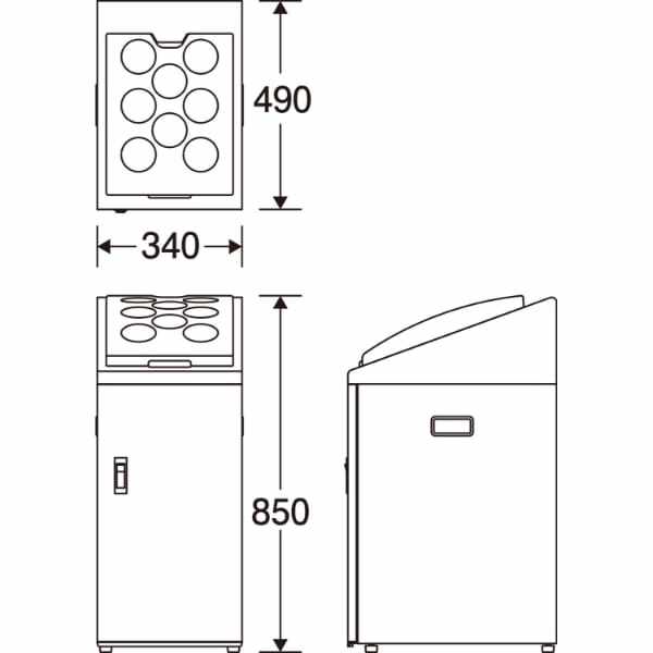 山崎産業(CONDOR) 紙コップ用ダストボックス K-500 YD-95L-ID 