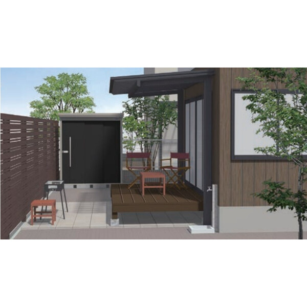ND-3222 田窪工業所 タクボ物置 ND／ストックマン 背面棚 標準屋根 一般型 ナイトブラック