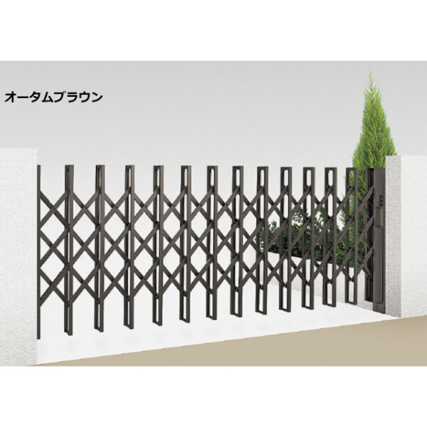 リクシル 伸縮門扉QA HG型(ハンガータイプ) 片開き H:12 200S アルミ形材