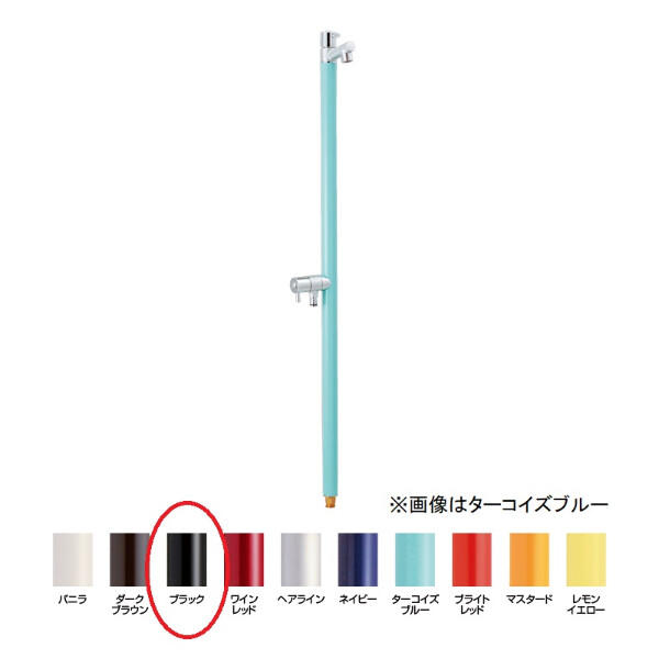 オンリーワン ジラーレW （補助蛇口付） TK3-SAWBK 『水栓柱・立水栓セット 補助蛇口付き』 ブラック