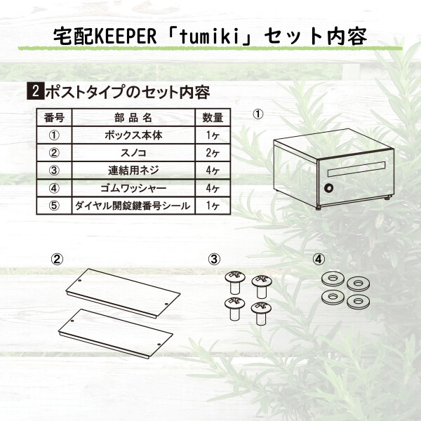 エスディエス 宅配キーパー tumiki(つみき) ポストタイプ TK140-RN-R 『宅配ボックス 戸建住宅用』 ラスティックネイビー