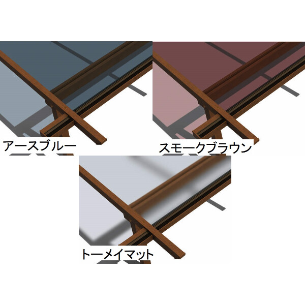 YKK YKKAP サザンテラス パーゴラタイプ+天井カーテン+操作フック棒セット メーターモジュール 600N／ｍ2 2間×3尺 ポリカ屋根 後付け『 テラス屋根 パーゴラ サンシェードカーテン付き 』 