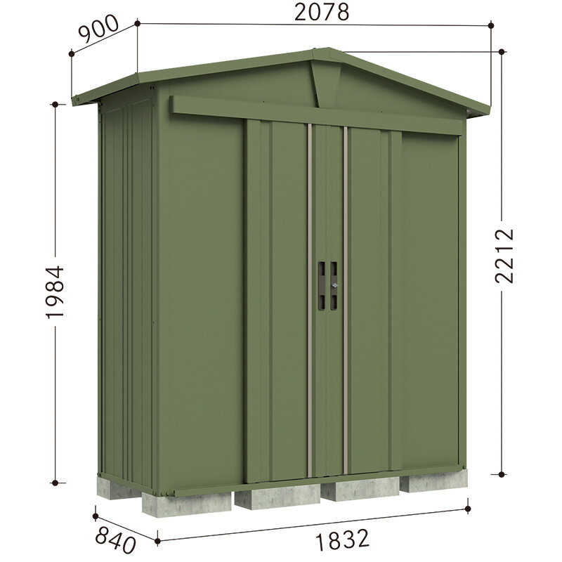 LSN-1808 田窪工業所 タクボ物置 三角屋根仕様ガーデニング物置 リジュー(LEISURE) 標準屋根 一般型:多雪型 