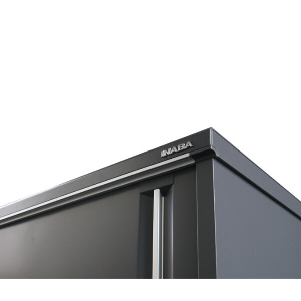 『配送は関東・東海限定』イナバ物置　MJX／シンプリー　MJX-219EF　全面棚タイプ　 フランネルグレー