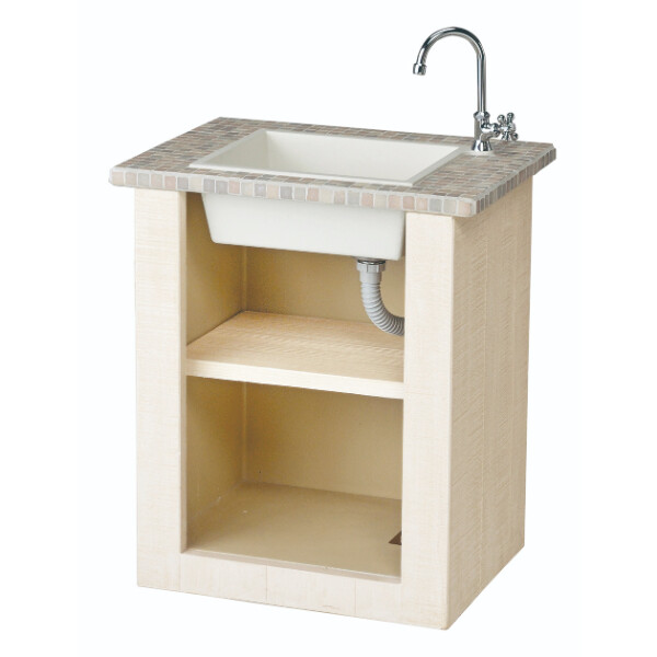 ニッコー ガーデンシンク ショートタイプ モ・エット クローバー ホース接続仕様 ODF-GS-HF12 ※蛇口は別売り 『ガーデン　流し台　ニッコーエクステリア』 