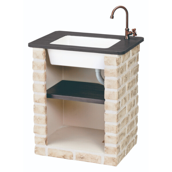 ニッコー ガーデンシンク ショートタイプ レトロブリック レギュラー仕様 ODF-GS-HF ※蛇口は別売り 『ガーデン　流し台　ニッコーエクステリア』 