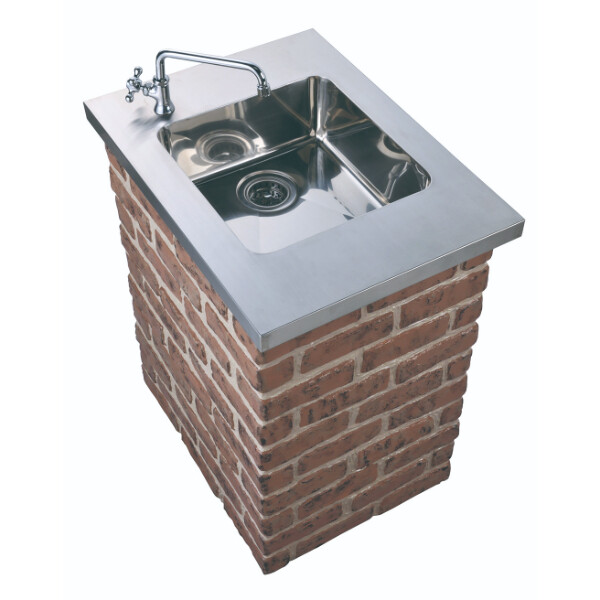 ニッコー ガーデンシンク ショートタイプ レトロブリック ステンレス レギュラー仕様 ODF-GS-HF13 ※蛇口は別売り 『ガーデン　流し台　ニッコーエクステリア』 