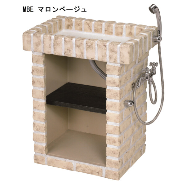 ニッコー シャワープレイス ショートタイプ レトロブリック  PF-SP-4-2 ※蛇口は別売り 『ガーデン　流し台　ニッコーエクステリア』 