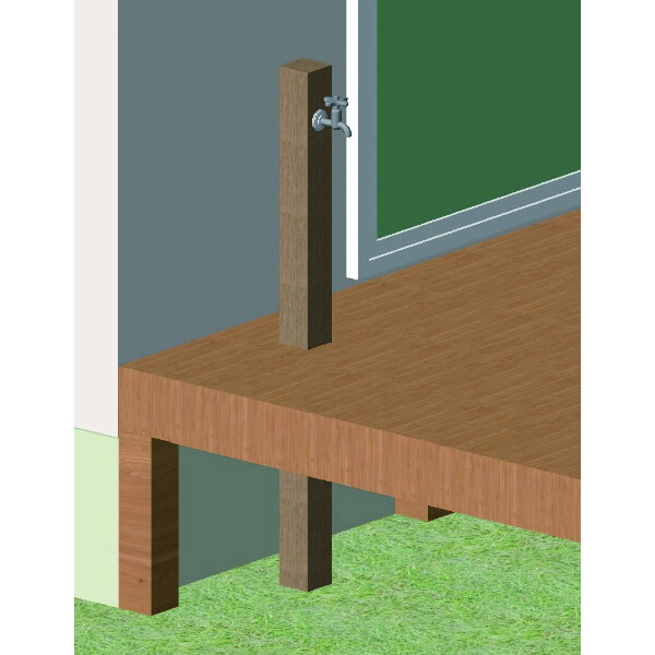 ニッコー 立水栓ユニット レヴウッドタイプ ONデッキ OPB-RS-38 ※蛇口は別売り 『ガーデン　流し台　ニッコーエクステリア』 