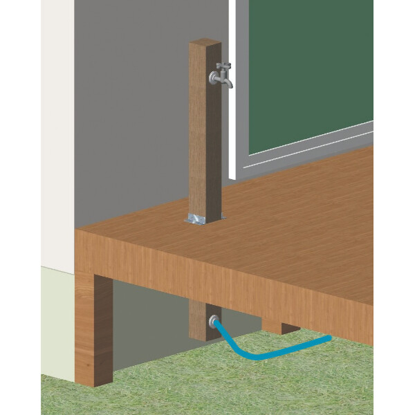ニッコー 立水栓ユニット レヴウッドタイプ ONデッキ OPB-RS-38 ※蛇口は別売り 『ガーデン　流し台　ニッコーエクステリア』 