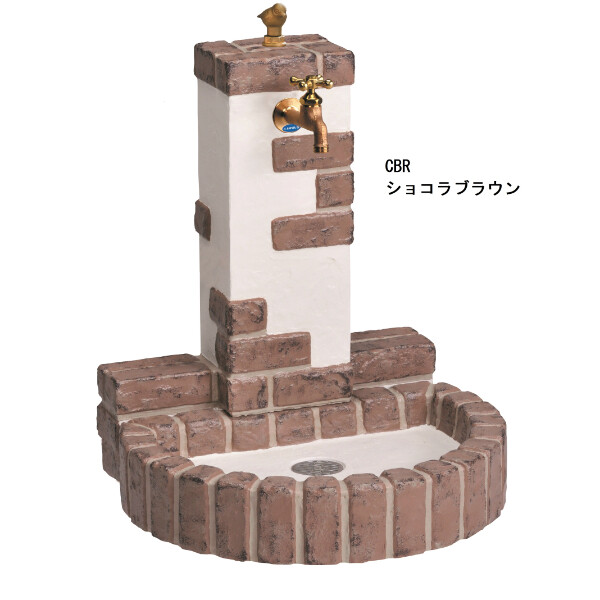 ニッコー 不凍水栓ユニットサナンド レトロブリックタイプ 専用蛇口付き  埋設長さ800 D-JX-RSPA-080 『ガーデン　流し台　ニッコーエクステリア』 