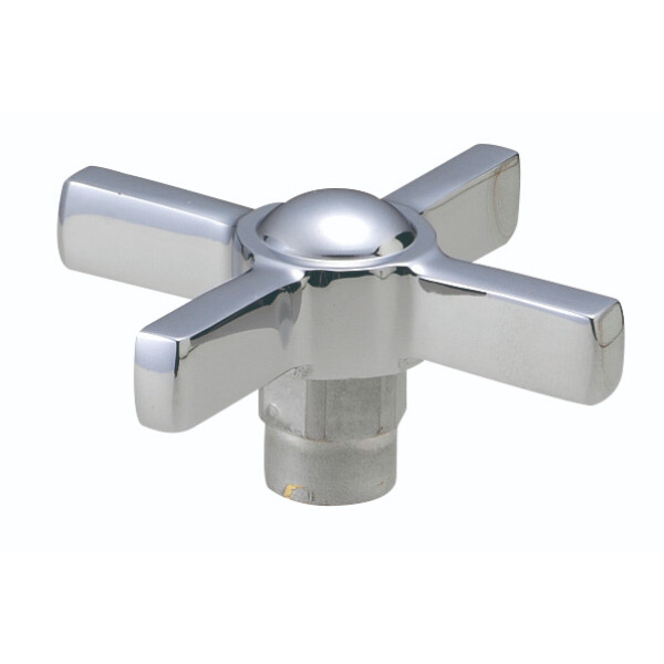 ニッコー 飾り蛇口 キー付ウェッジクロス N217 『ガーデン　流し台　ニッコーエクステリア』 クロームメッキ