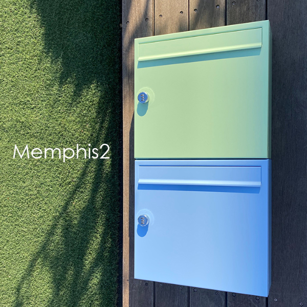 【本体のみ】 セキスイデザインワークス Memphis2 メンフィス2 左ロック AAFB18 『 ポスト 宅配ポスト 郵便受け メールボックス レターボックス 郵便入れ 宅配ボックス 』 スカイブルー