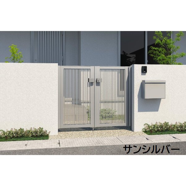 三協アルミ 形材門扉 マイスティMCE-T1 両開き(内開き施工)セット 門柱タイプ 0610 600×1000 