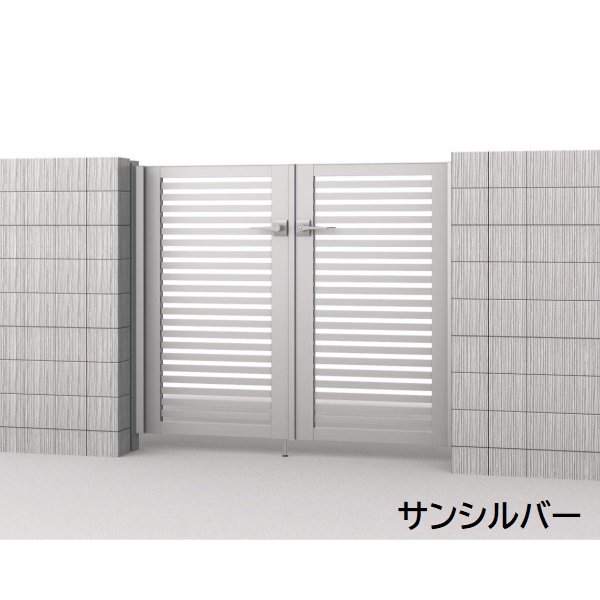 三協アルミ 形材門扉 マイスティMCE-Y2 両開き(内開き施工)セット 門柱タイプ 0612 600×1200 